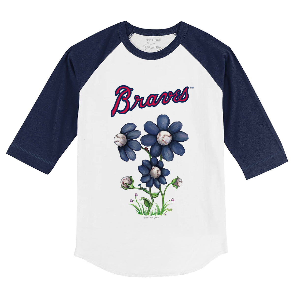 TinyTurnip Los Angeles Dodgers Spring Training 2023 3/4 Royal Blue Sleeve Raglan Youth Large (10-12)