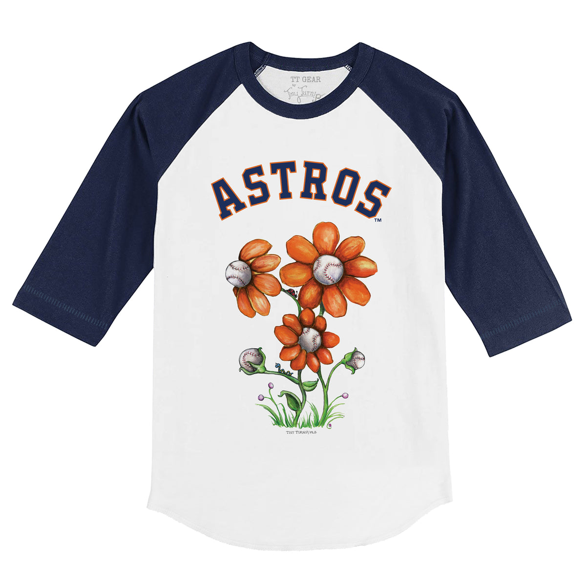 Houston Astros Tiny Turnip Toddler Baseball Pow T-Shirt - White