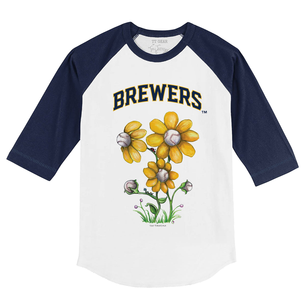 Youth Tiny Turnip Navy Milwaukee Brewers Spit Ball T-Shirt