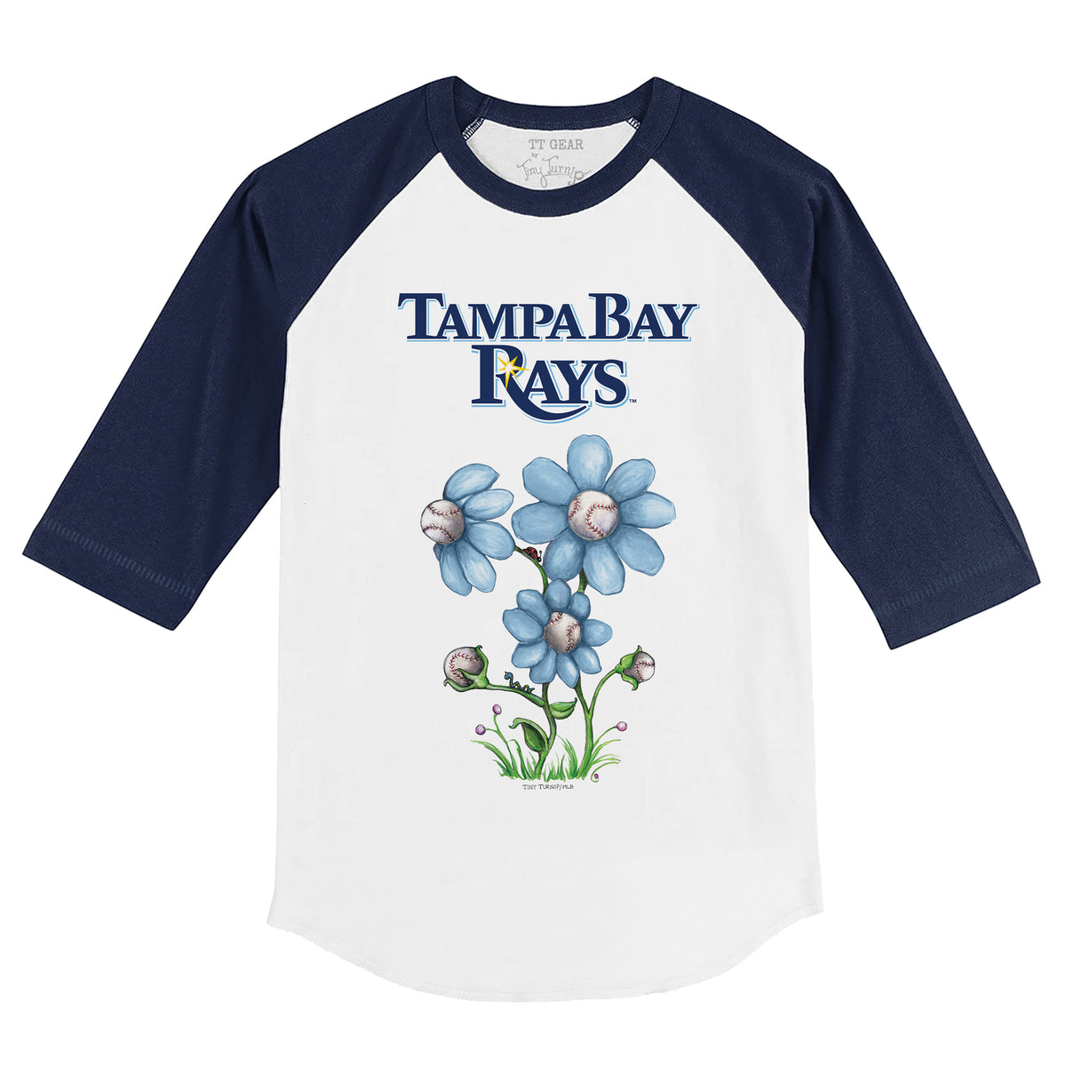 Youth Tiny Turnip White Tampa Bay Rays Girl Teddy T-Shirt Size: Extra Large