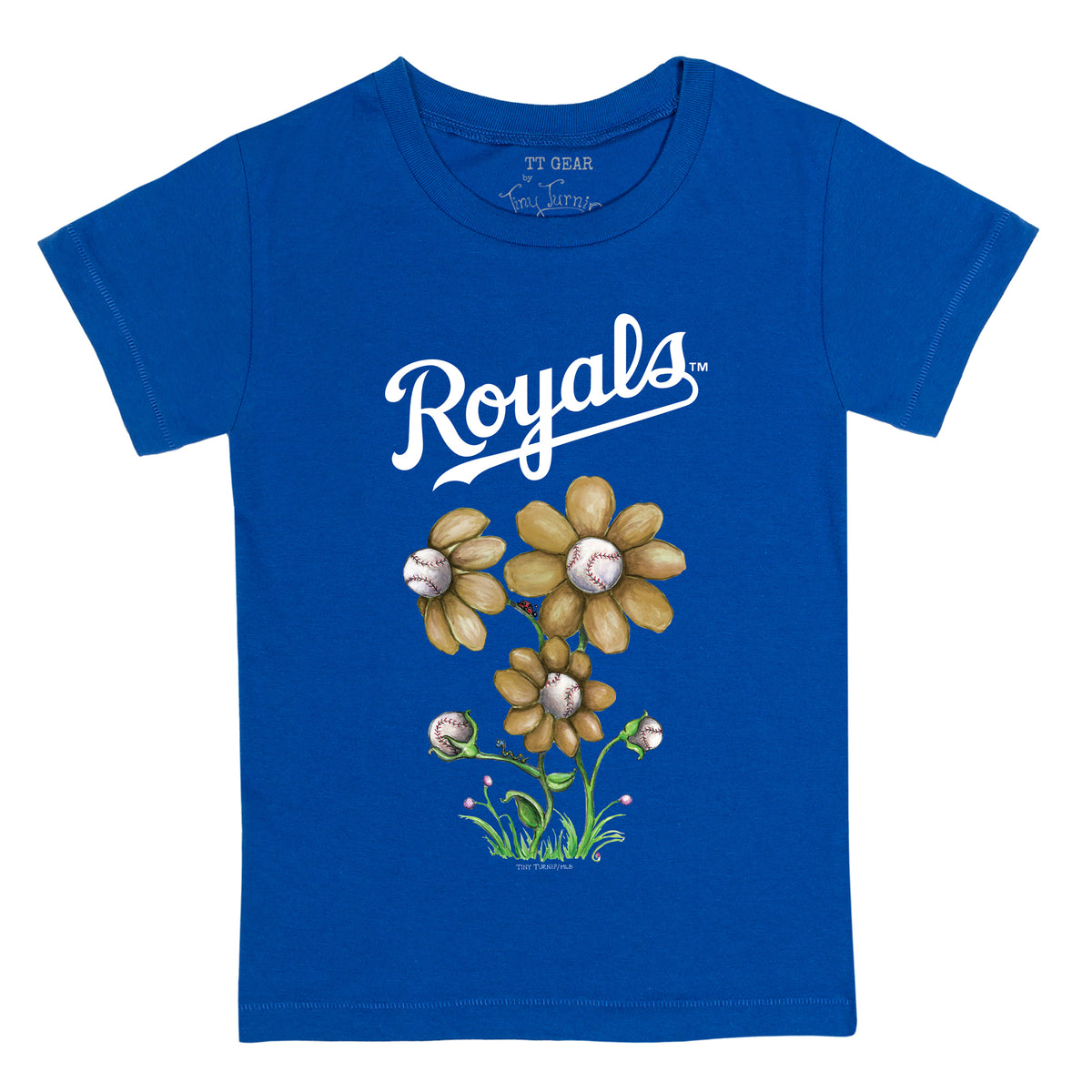 Lids Kansas City Royals Tiny Turnip Women's Baseball Tear 3/4-Sleeve Raglan  T-Shirt - White/Royal