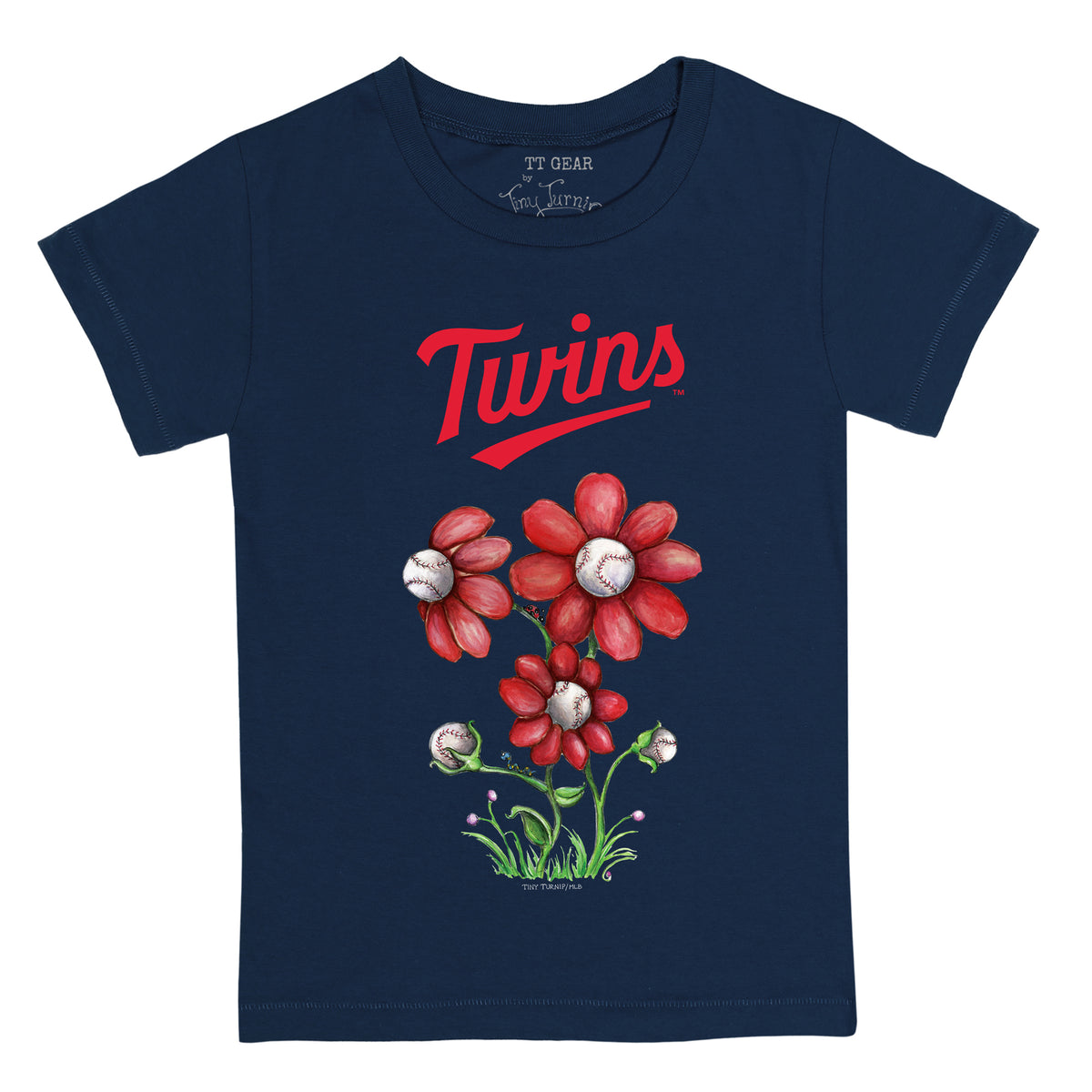 Youth Tiny Turnip White Minnesota Twins Baseball Pow T-Shirt