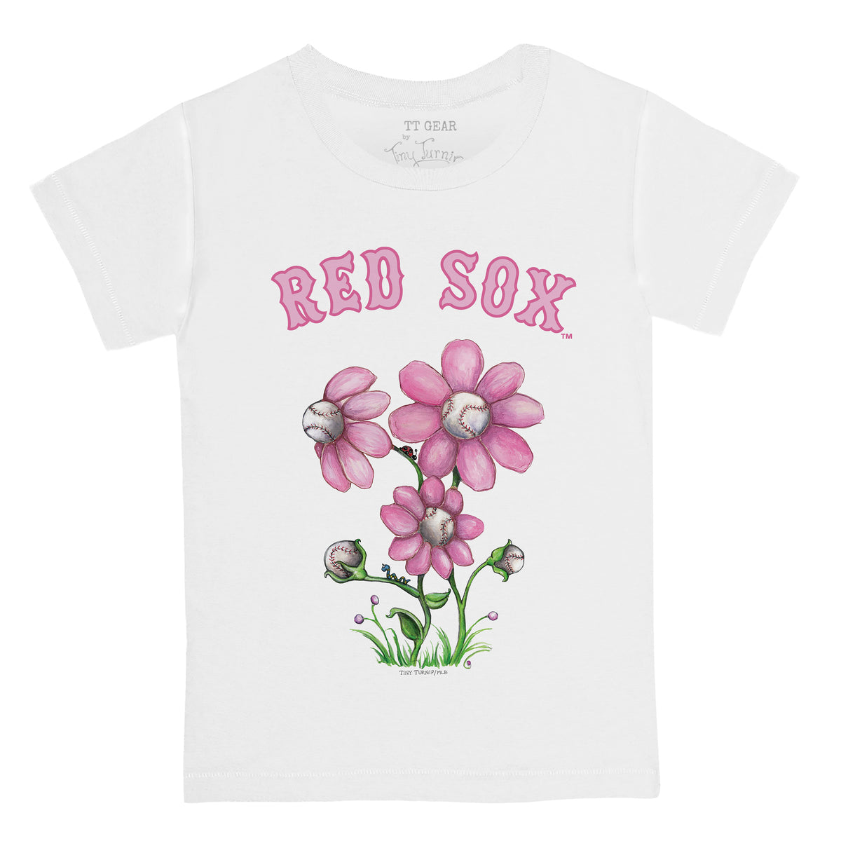 Women's Tiny Turnip White Boston Red Sox Fastball T-Shirt