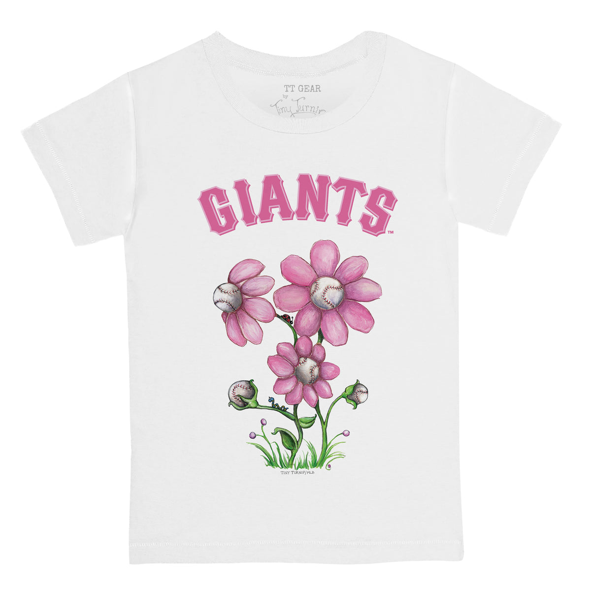 San Diego Padres Tiny Turnip Youth Blooming Baseballs T-Shirt - White