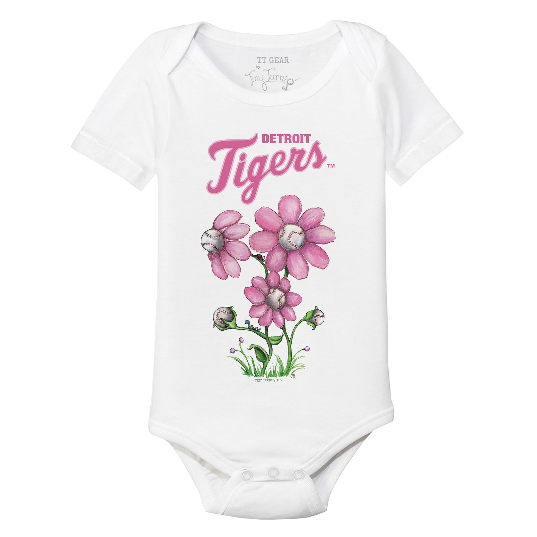 Detroit Tigers Infant Pink 3-Piece Onesie Set