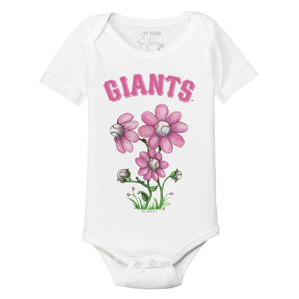 Infant Tiny Turnip White/Black San Francisco Giants Stitched Baseball Raglan 3/4 Sleeve T-Shirt