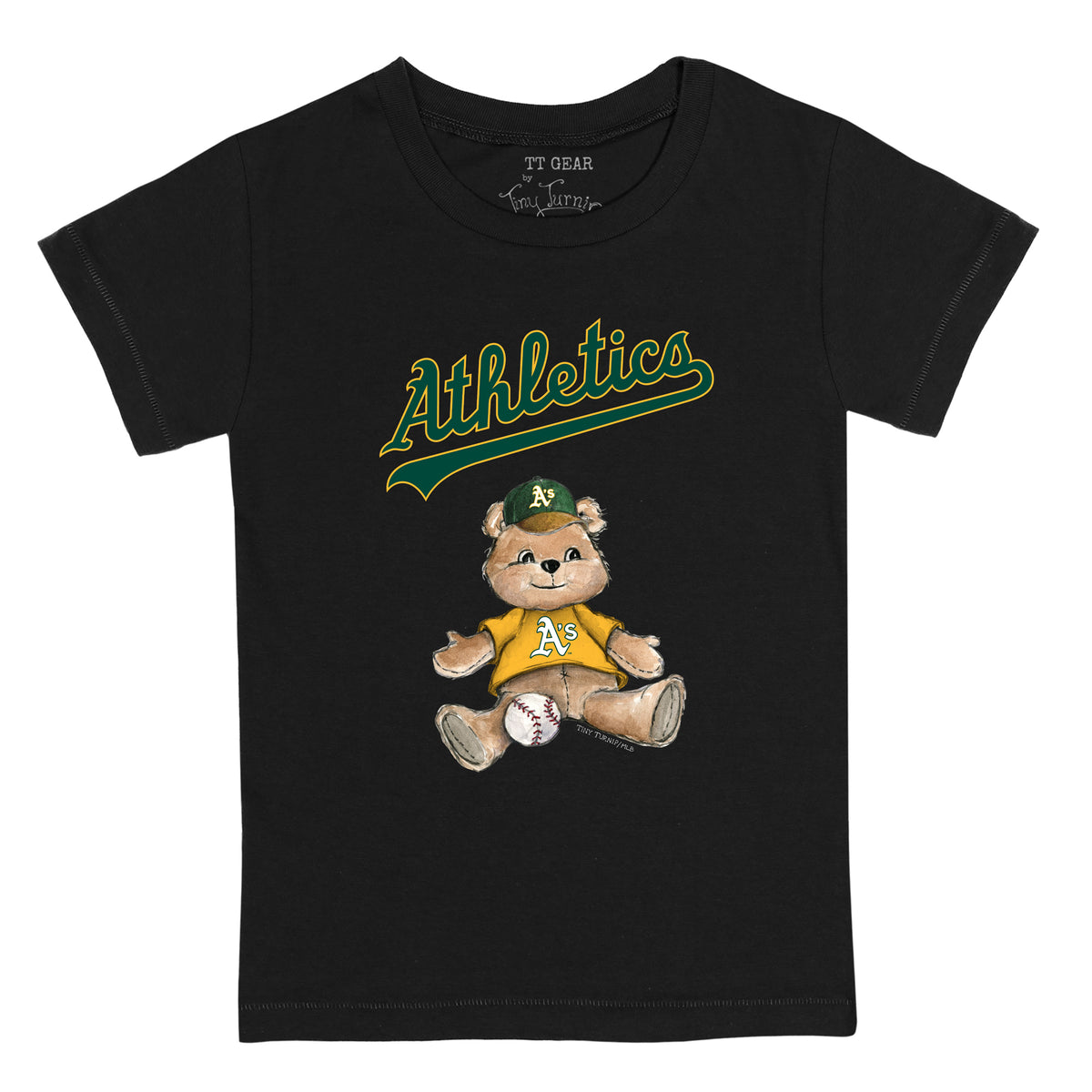 Lids Oakland Athletics Tiny Turnip Women's Teddy Boy 3/4-Sleeve Raglan  T-Shirt - White/Black