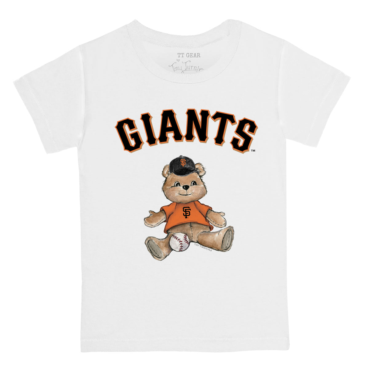 San Francisco Giants Tiny Turnip Women's Girl Teddy 3/4-Sleeve