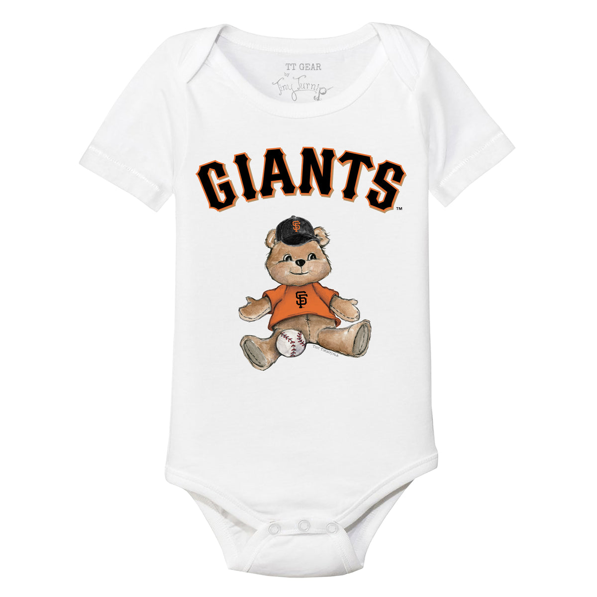 Girls Infant Tiny Turnip White San Francisco Giants 3-Piece Bodysuit Set