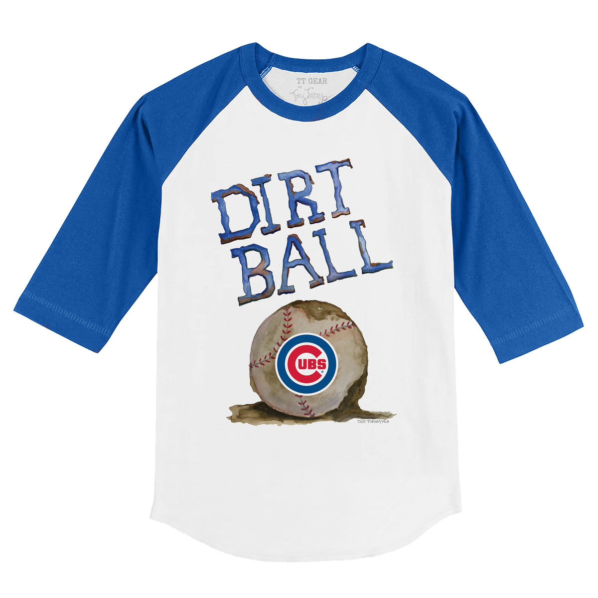 Girls Toddler Tiny Turnip Royal Chicago Cubs Stitched Baseball Fringe T-Shirt Size: 4T