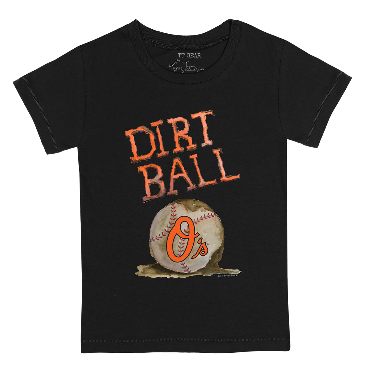 Girls Youth Tiny Turnip Black Baltimore Orioles I Love Mom Fringe T-Shirt Size: Medium