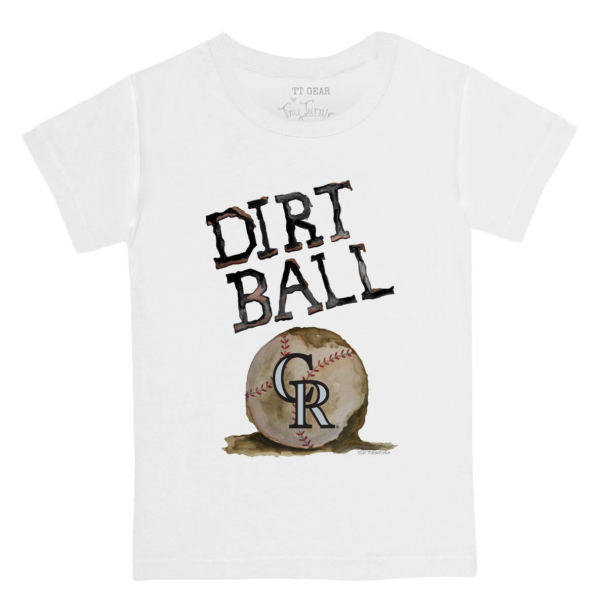 Lids Colorado Rockies Tiny Turnip Youth Stitched Baseball T-Shirt - White