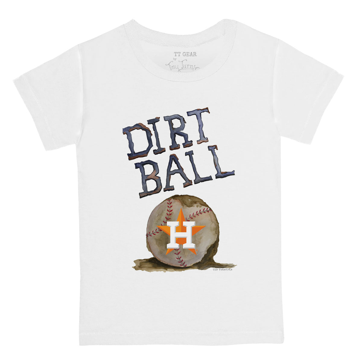 Toddler Tiny Turnip Navy Houston Astros Stitched Baseball T-Shirt Size: 2T