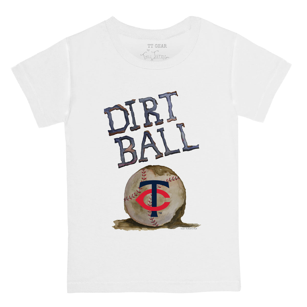 Toddler Tiny Turnip White Minnesota Twins Sundae Helmet T-Shirt 