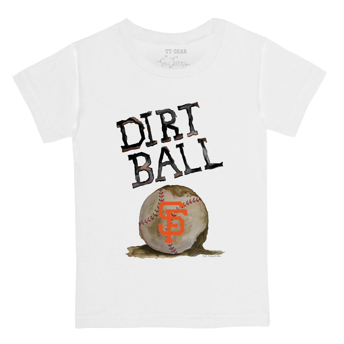 Lids San Francisco Giants Tiny Turnip Toddler Baseball Love T-Shirt - Black