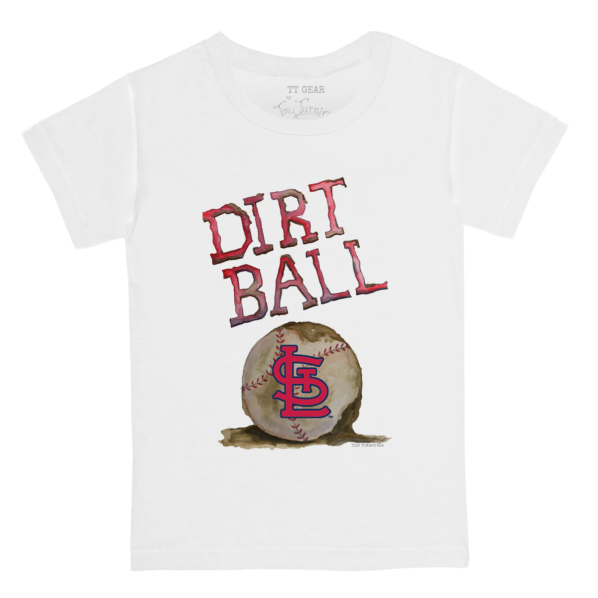 Toddler St. Louis Cardinals Tiny Turnip White Spit Ball T-Shirt