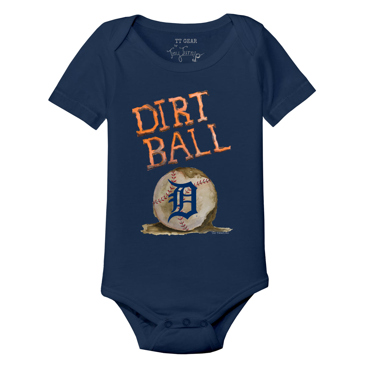 Detroit Tigers Dirt Ball 3/4 Navy Blue Sleeve Raglan 6M