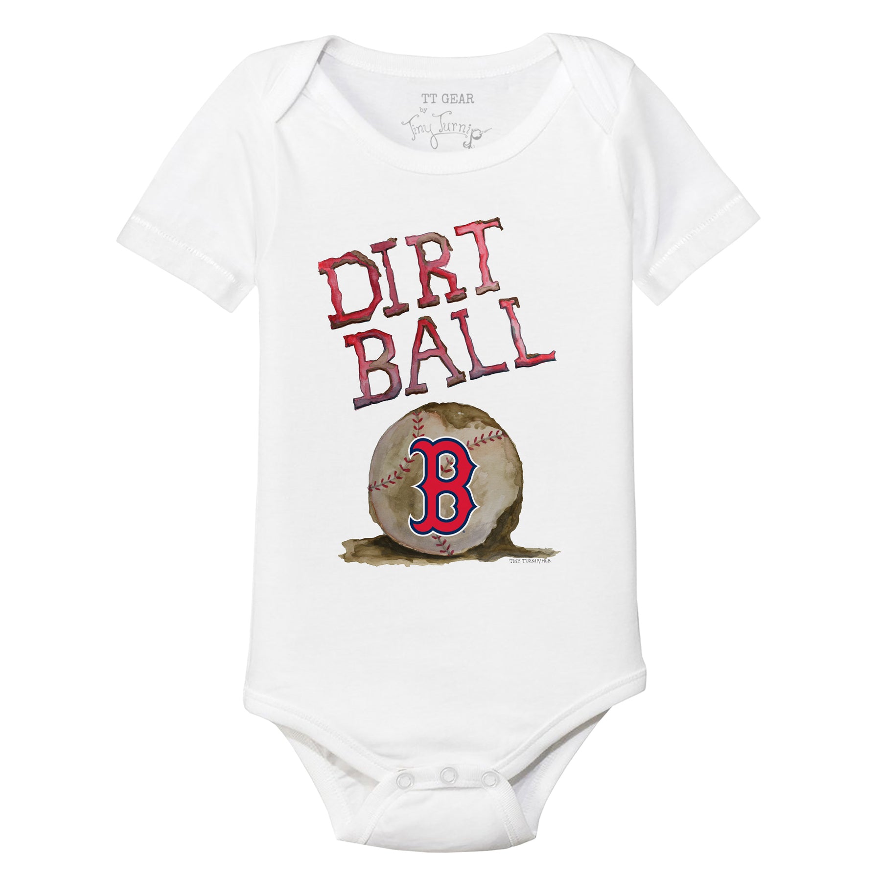 Boston Red Sox Tiny Turnip Infant Baseball Bow T-Shirt - Red