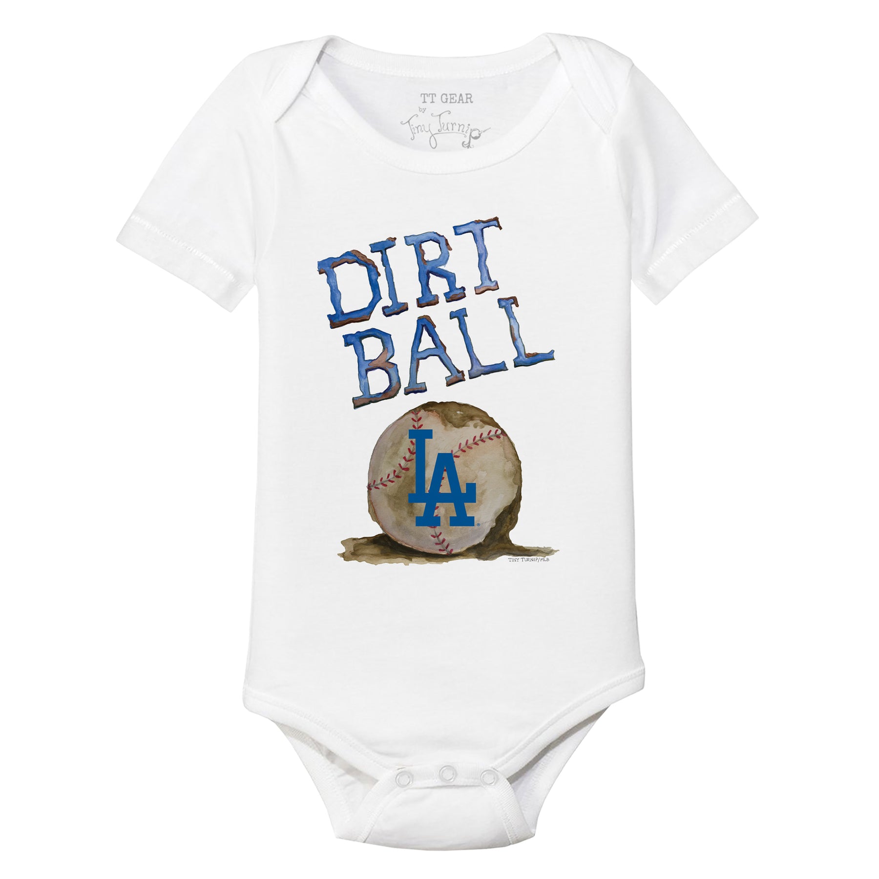 Los Angeles Dodgers Dirt Ball Short Sleeve Snapper 24M / White