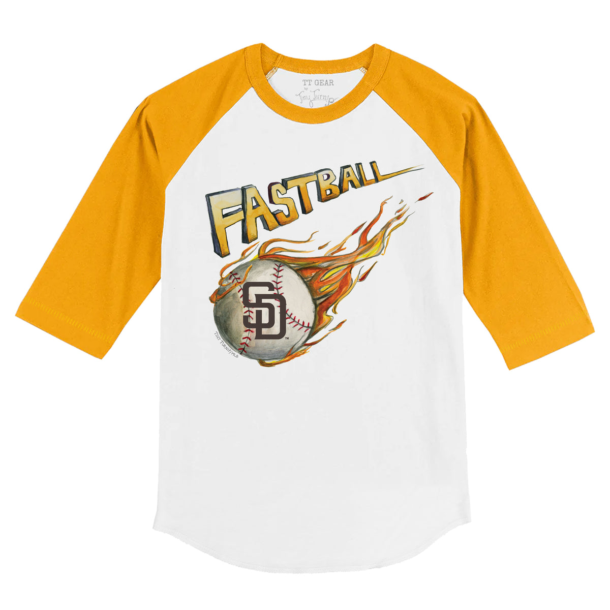 San Diego Padres I Love Dad 3/4 Gold Sleeve Raglan Unisex S