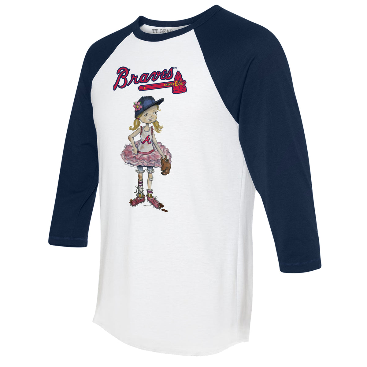 Youth Tiny Turnip White/Navy Houston Astros Teddy Boy 3/4-Sleeve Raglan T-Shirt Size: Medium