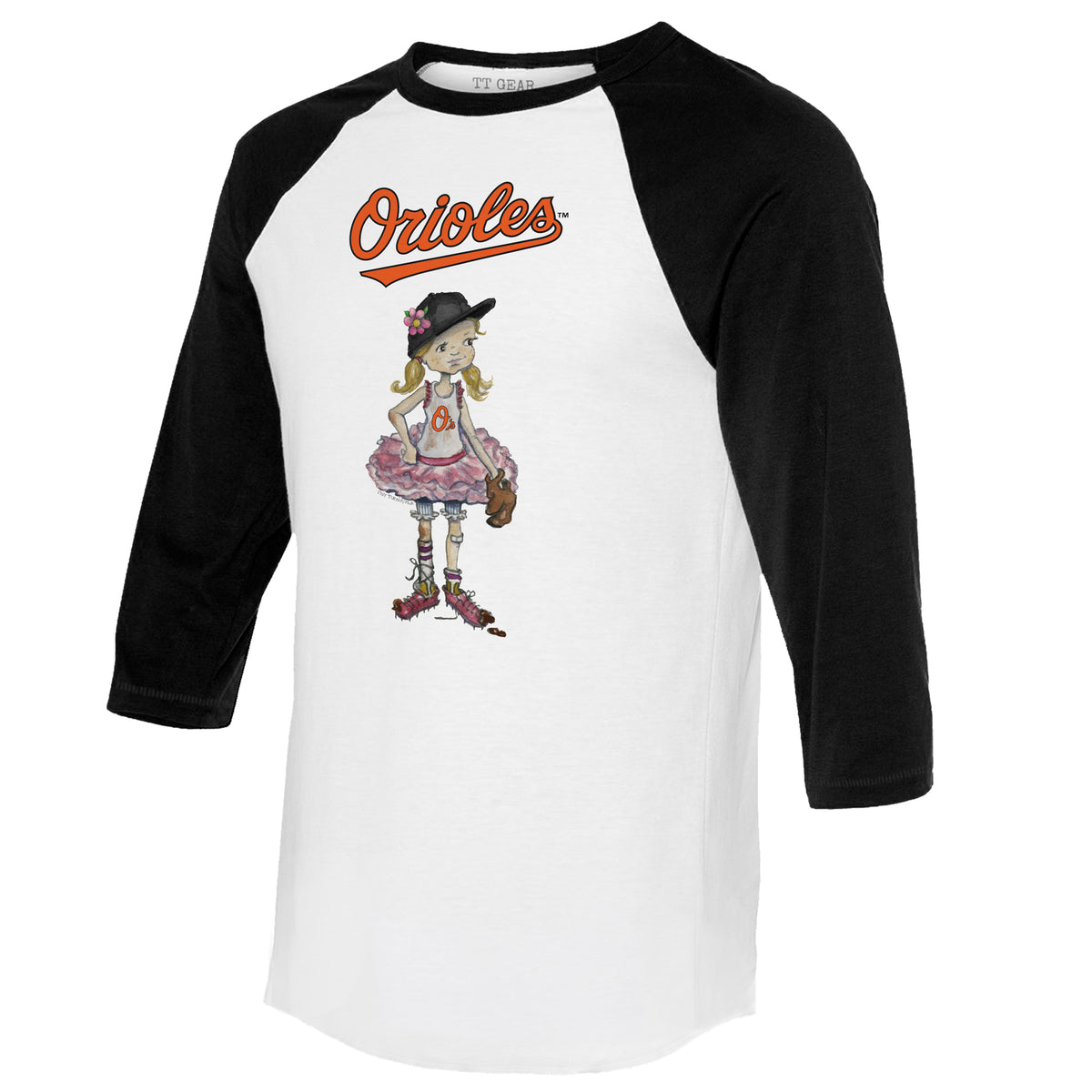 Baltimore Orioles Astronaut Fringe Tee Youth XL (14) / Black