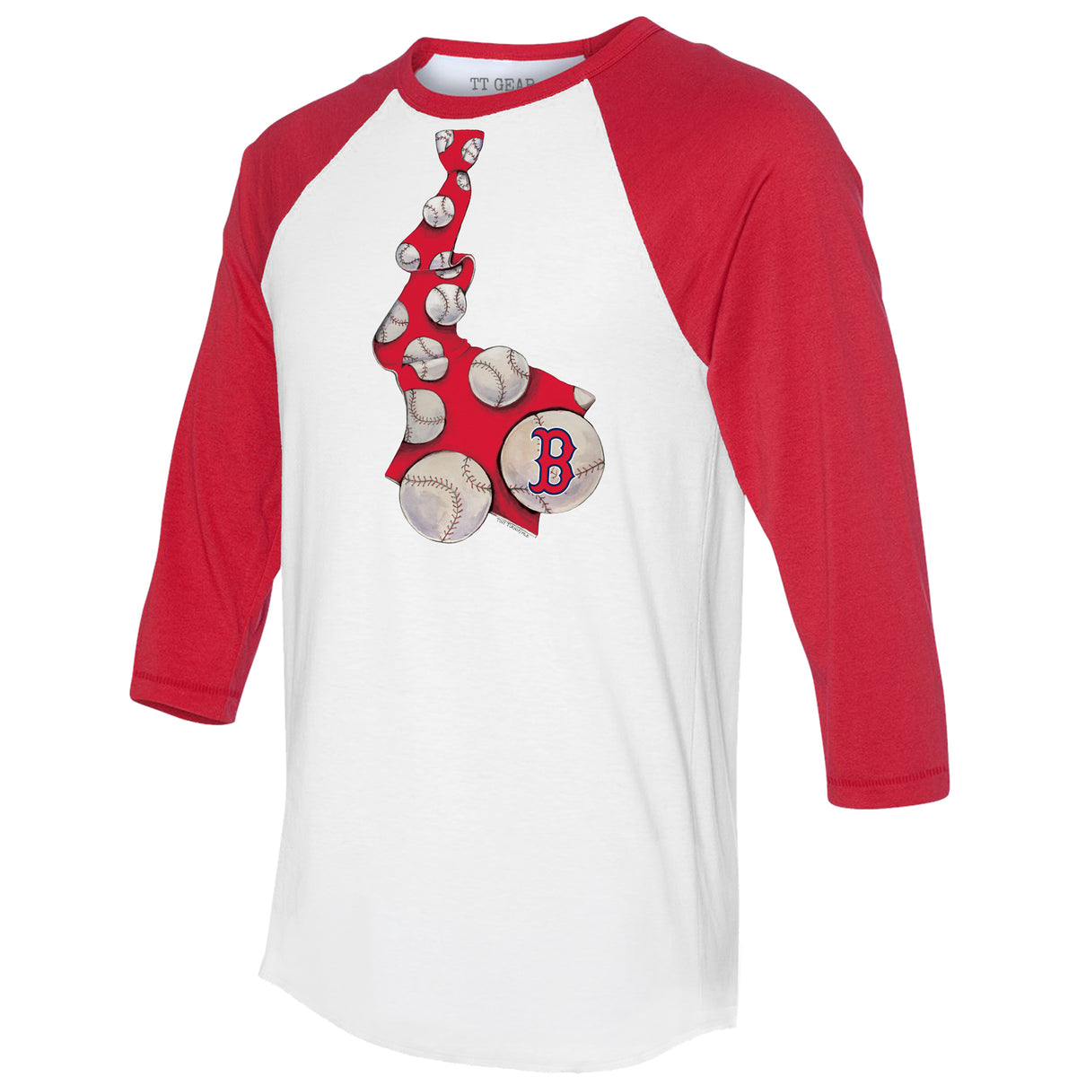 Boston Red Sox White/Red 3/4 Sleeve Shirt