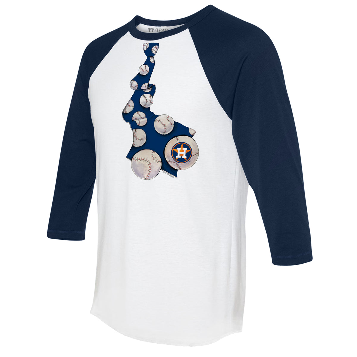 Houston Astros Sugar Skull 3/4 Navy Blue Sleeve Raglan