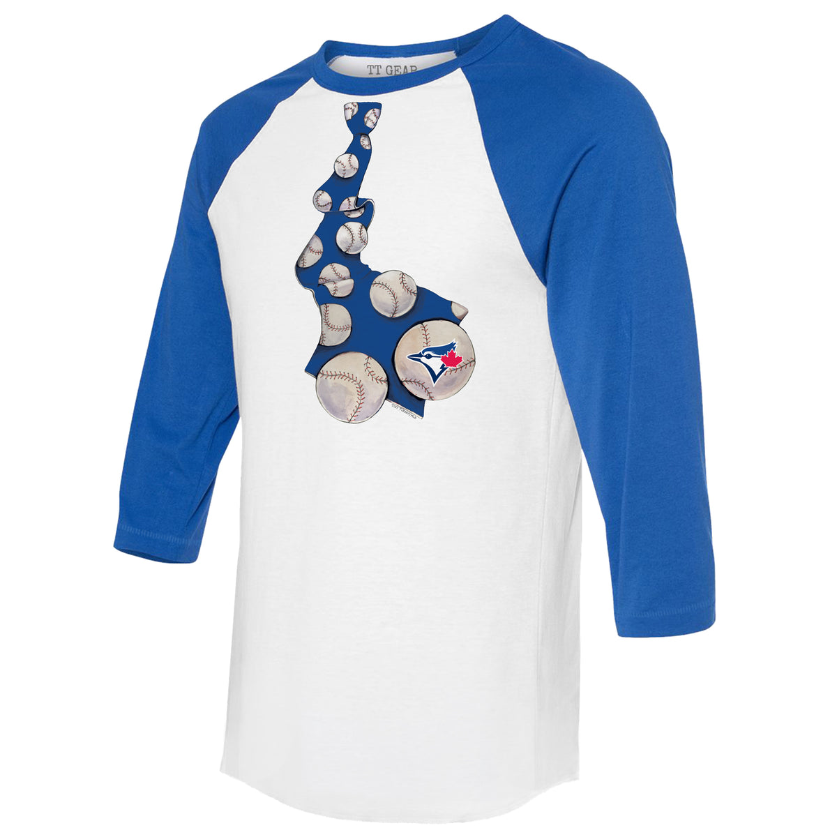 Los Angeles Dodgers Stitched Baseball 3/4 Royal Blue Sleeve Raglan 12M