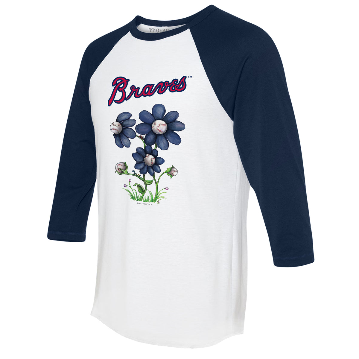 Tampa Bay Rays Hat Crossbats 3/4 Navy Blue Sleeve Raglan Unisex M