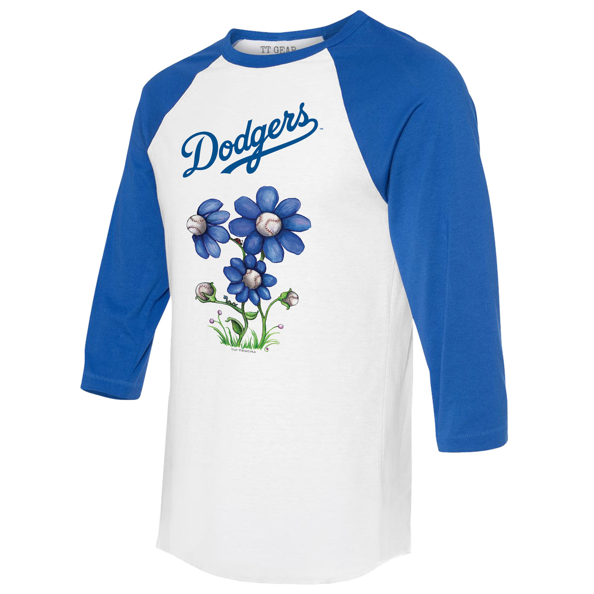 Los Angeles Dodgers Stitched Baseball 3/4 Royal Blue Sleeve Raglan 12M