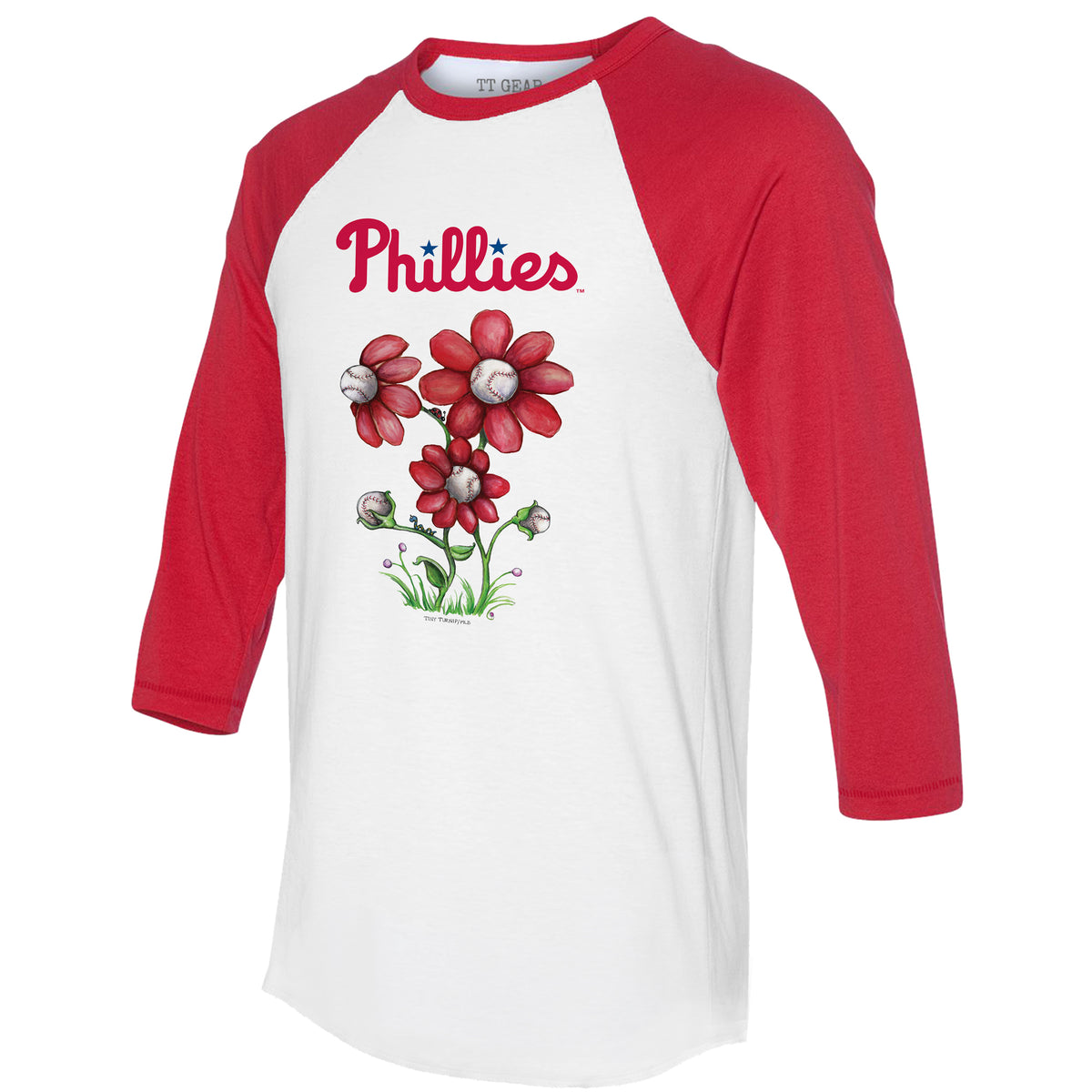 Philadelphia Phillies Stitched Baseball 3/4 Red Sleeve Raglan Unisex L