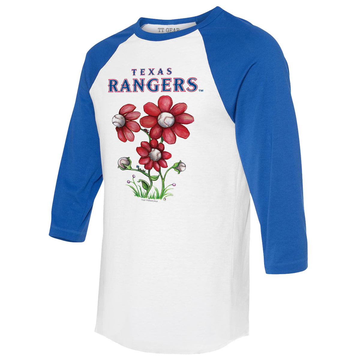 Girls Toddler Tiny Turnip White Texas Rangers Baseball Love Fringe T-Shirt Size: 4T