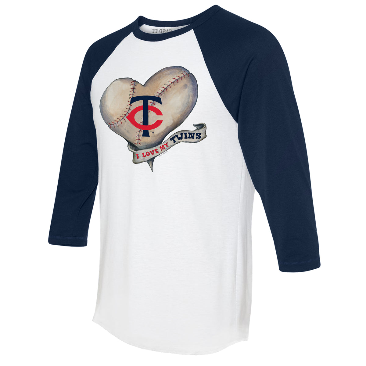 Houston Astros Baseball Heart Banner Fringe Tee 5T / Navy Blue