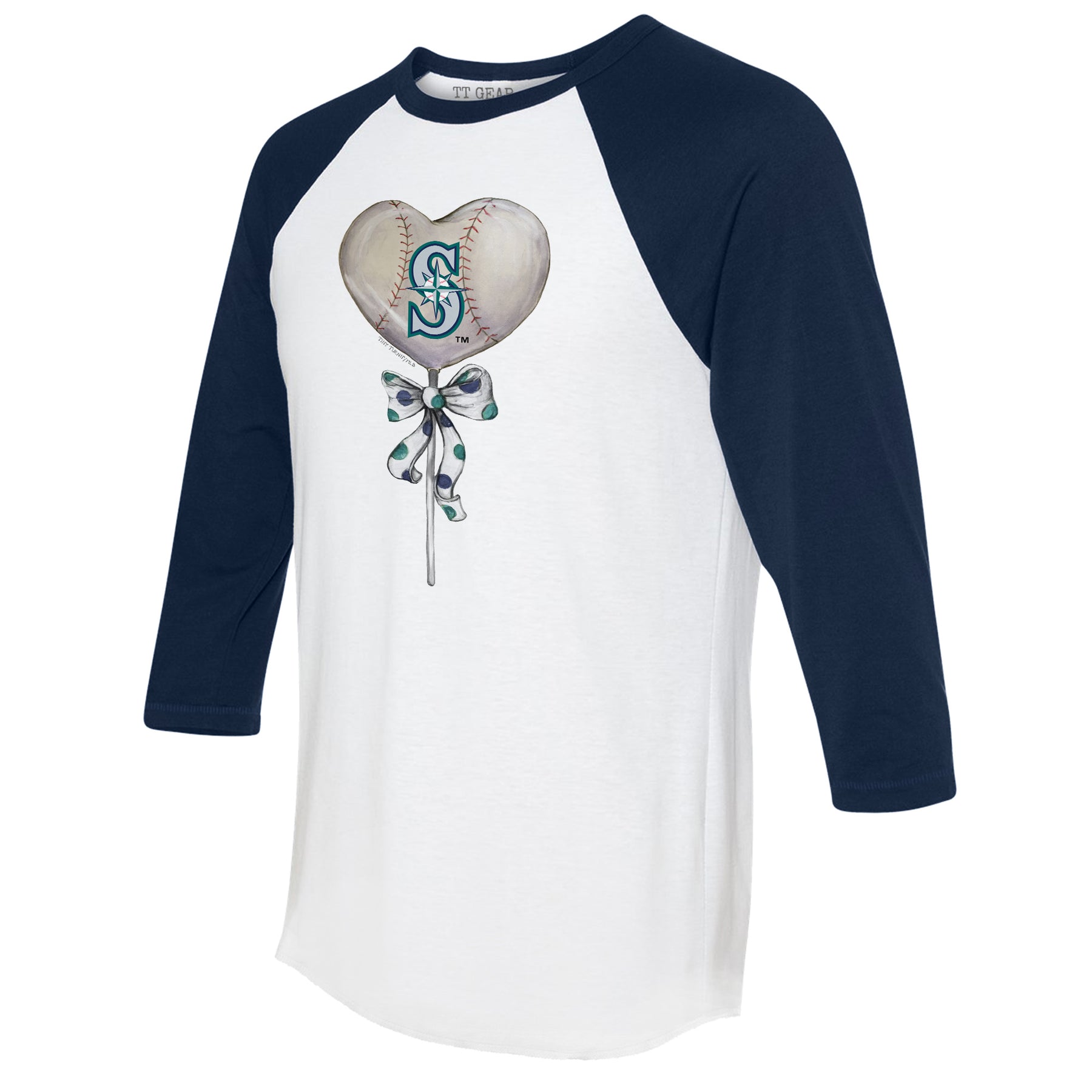 Seattle Mariners Tiny Turnip Infant Lucky Charm T-Shirt - White