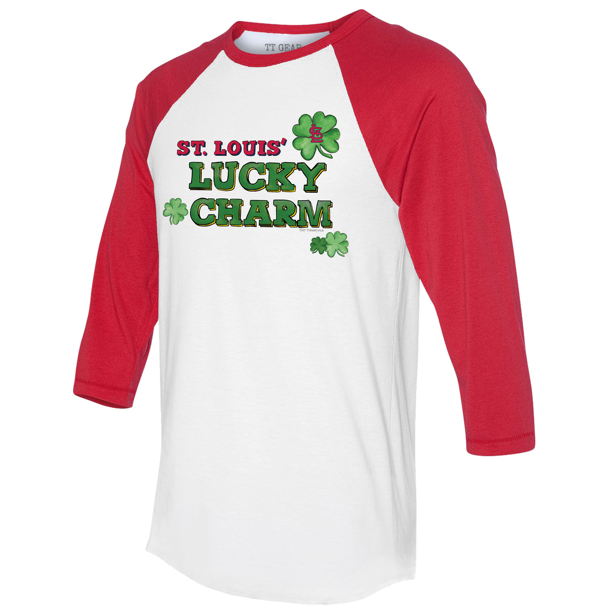 MLB St. Louis Cardinals 3/4 SLVS Raglan Crew, Red  