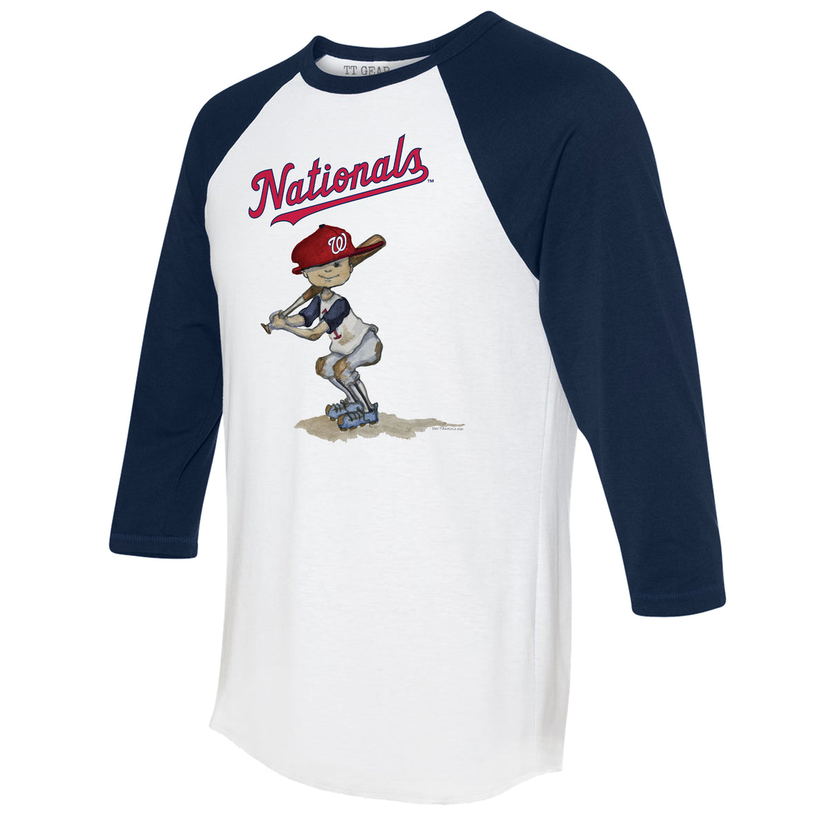 Washington Nationals Sundae Helmet 3/4 Navy Blue Sleeve Raglan