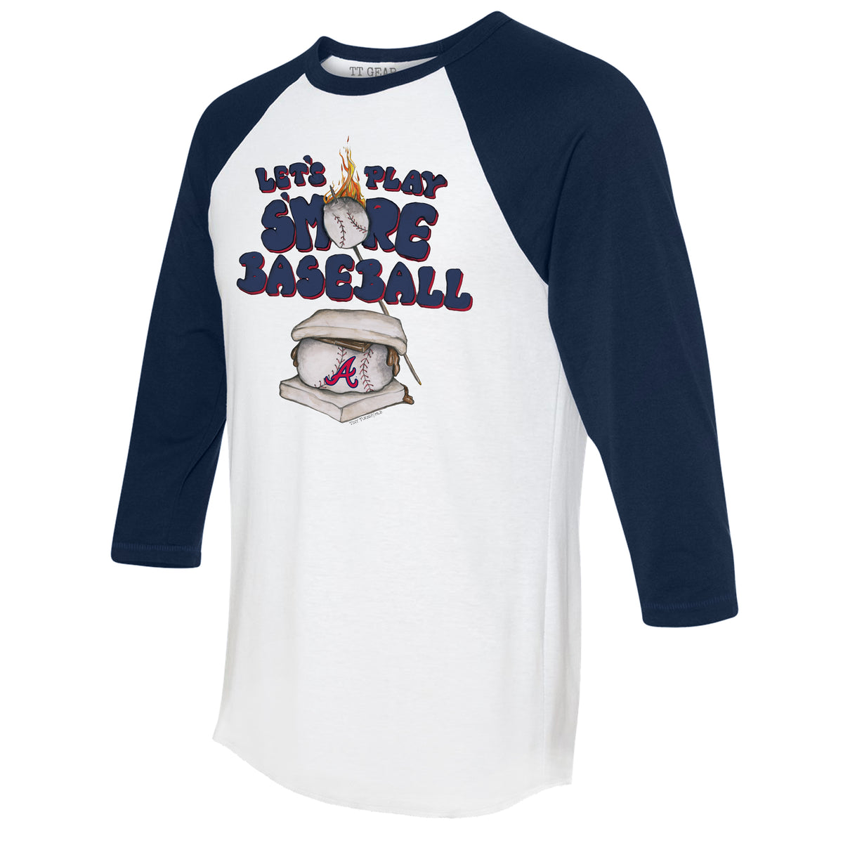 Unisex Tiny Turnip White/Navy Houston Astros Tiara Heart 3/4-Sleeve Raglan T-Shirt Size: Large