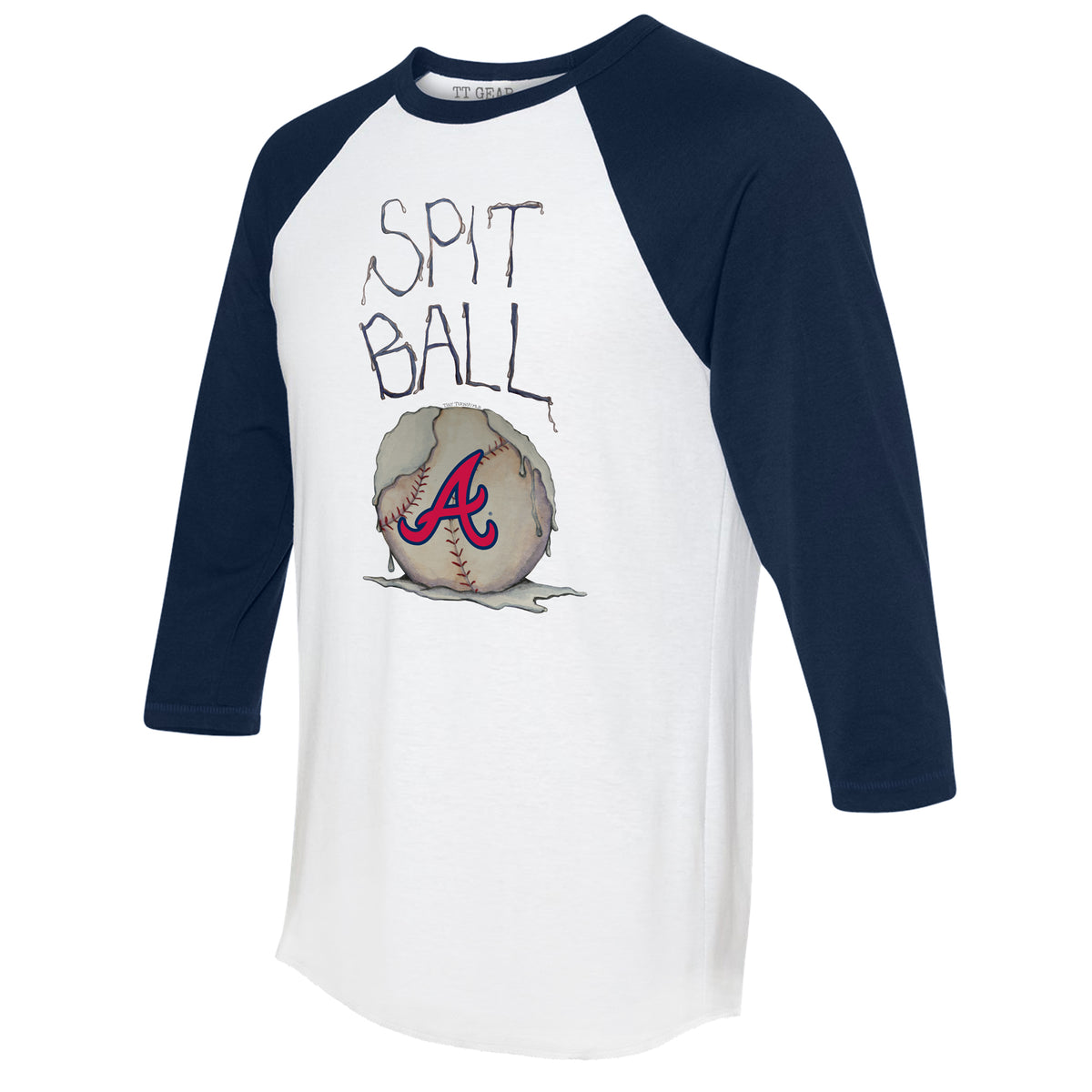 TinyTurnip Houston Astros Stitched Baseball 3/4 Navy Blue Sleeve Raglan Youth Small (6-8)