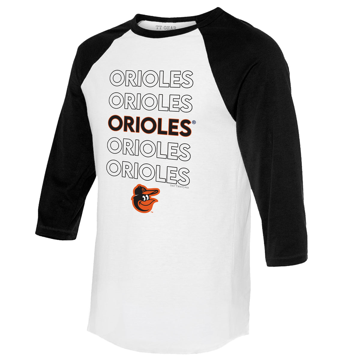 Women's Tiny Turnip White Baltimore Orioles Kate The Catcher T-Shirt Size: Small