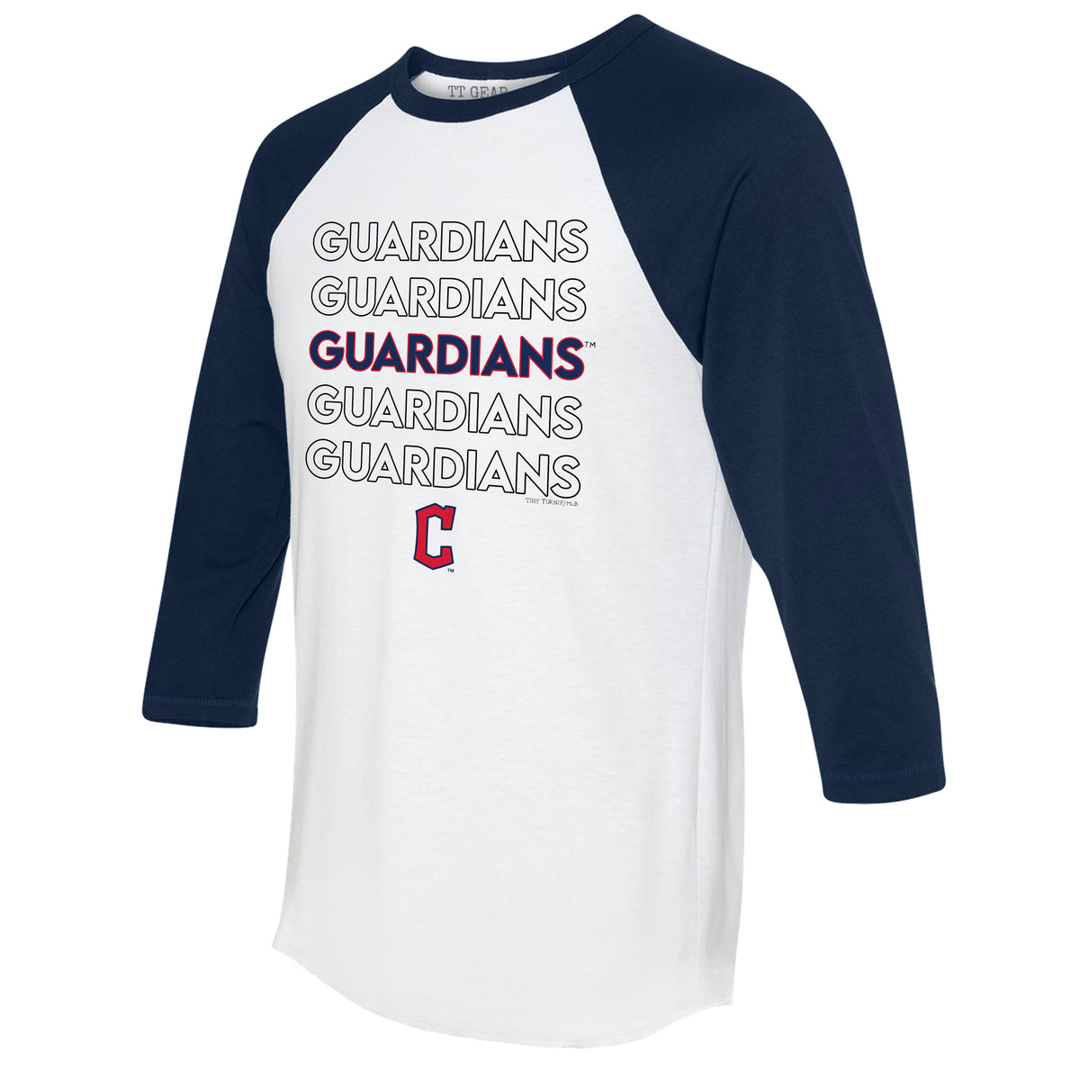 Tampa Bay Rays Stacked 3/4 Navy Blue Sleeve Raglan