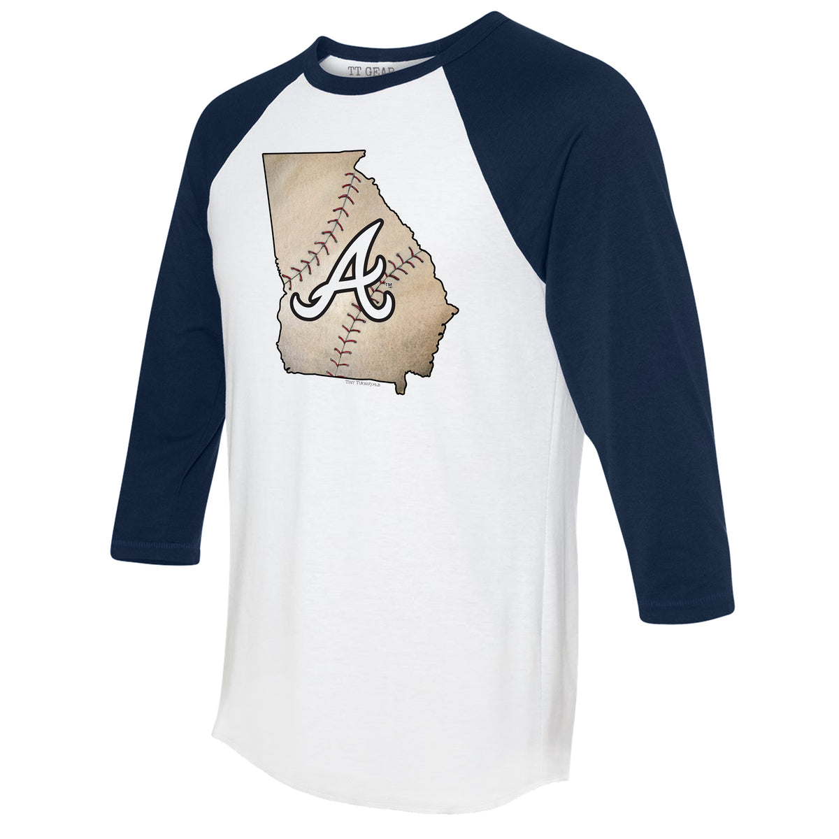 Atlanta Braves Dirt Ball 3/4 Navy Blue Sleeve Raglan 18M