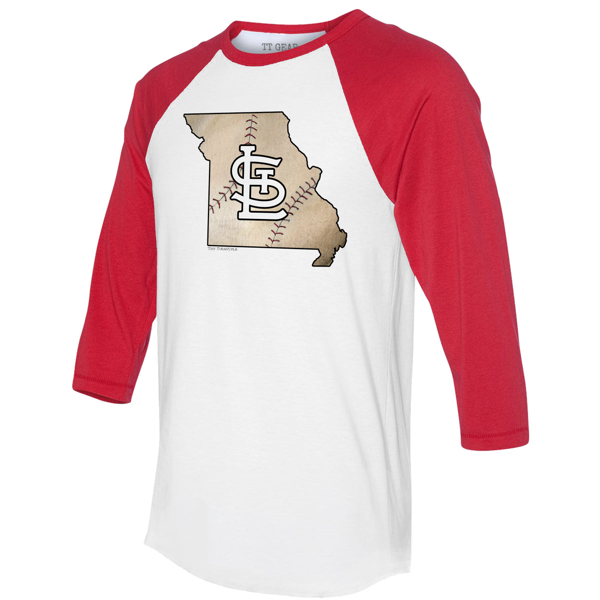 Youth Tiny Turnip White/Red St. Louis Cardinals Smores 3/4-Sleeve Raglan T-Shirt Size: Large