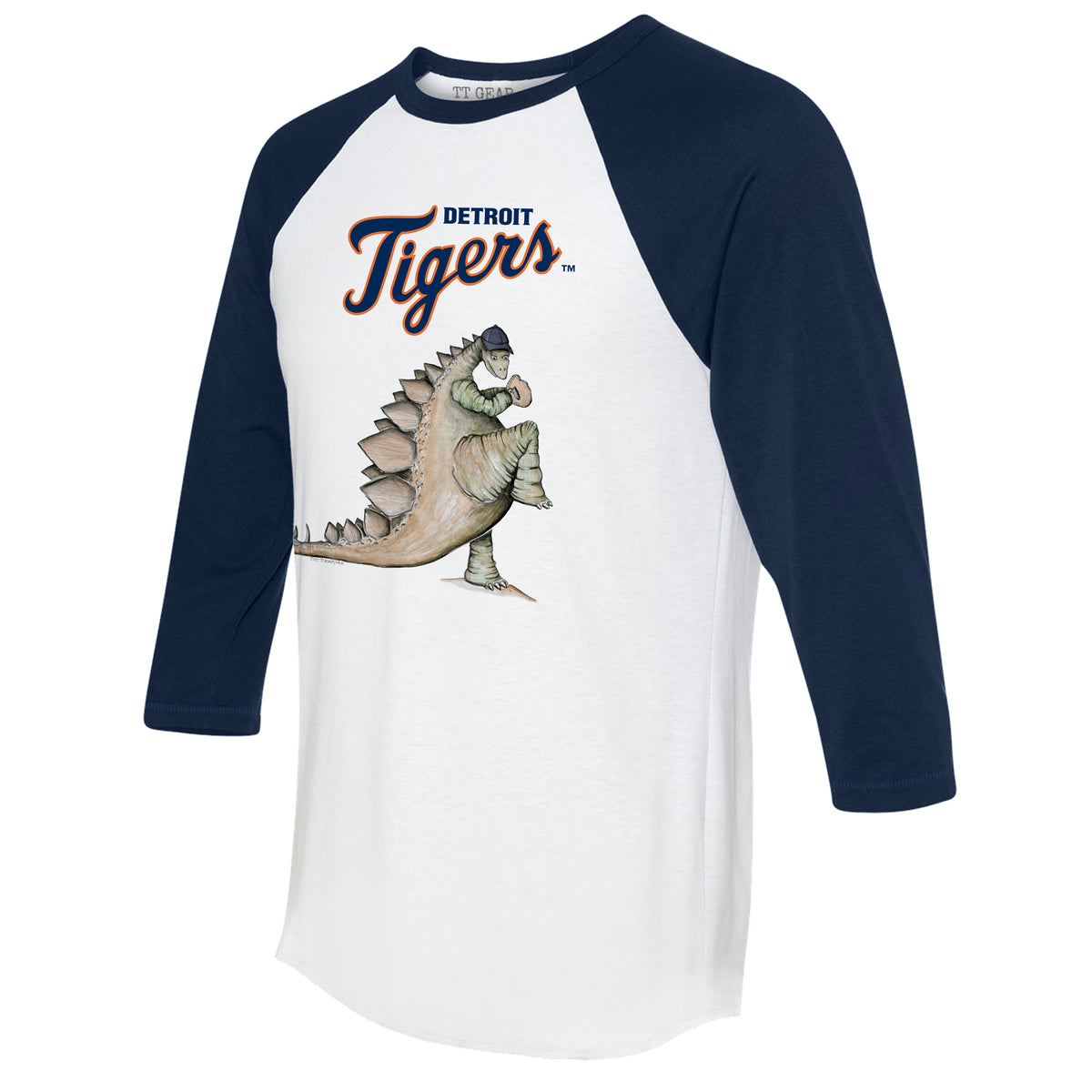 Detroit Tigers Dirt Ball 3/4 Navy Blue Sleeve Raglan 6M