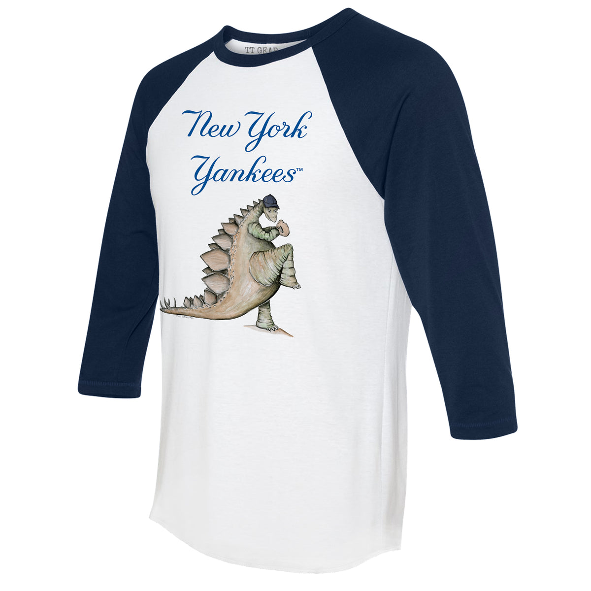 New York Yankees Stitched Baseball 3/4 Navy Blue Sleeve Raglan