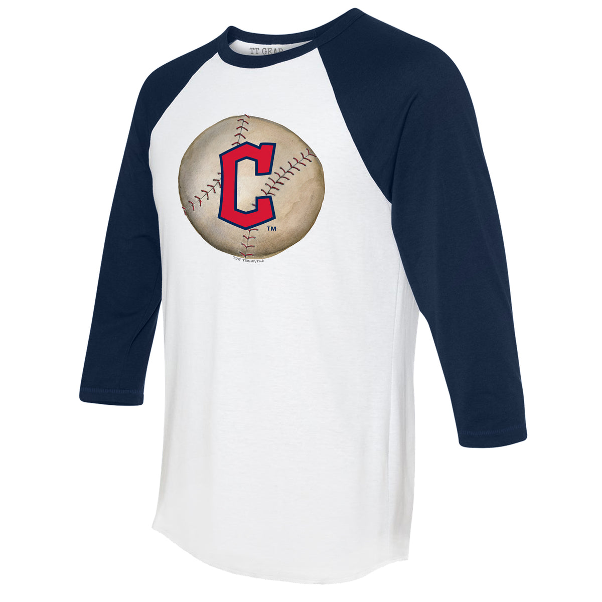 TinyTurnip Houston Astros Stitched Baseball 3/4 Navy Blue Sleeve Raglan Youth Small (6-8)