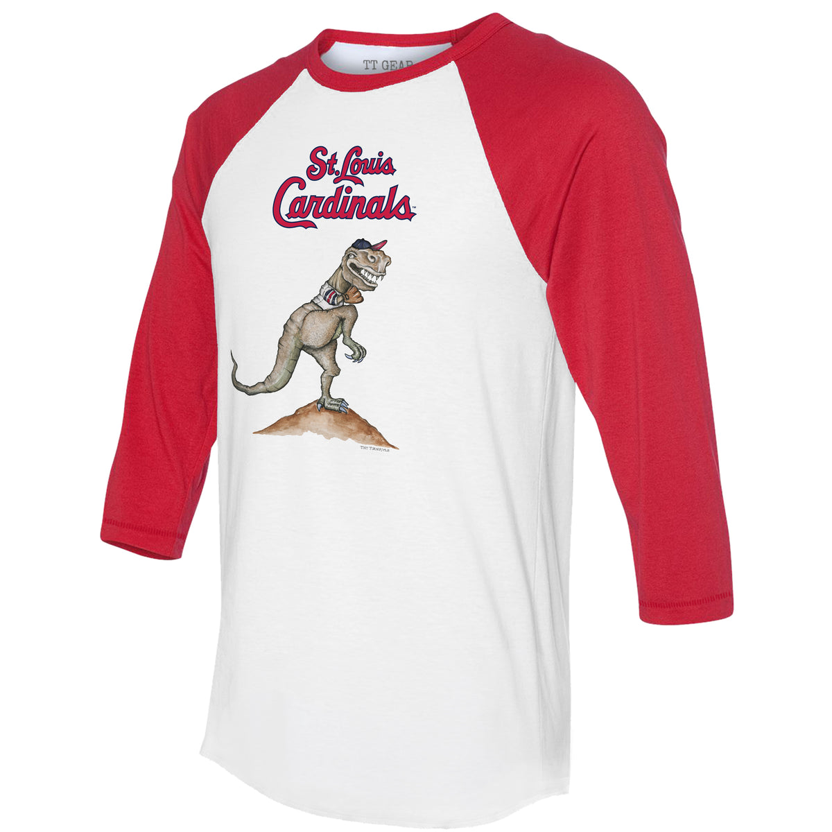 MLB St. Louis Cardinals 3/4 SLVS Raglan Crew, Red  