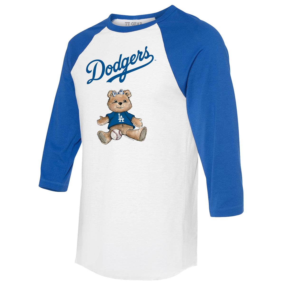 Los Angeles Dodgers Shark Fringe Tee 3T / White