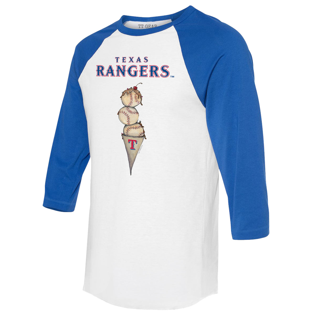 Texas Rangers Kate The Catcher 3/4 Royal Blue Sleeve Raglan Unisex M