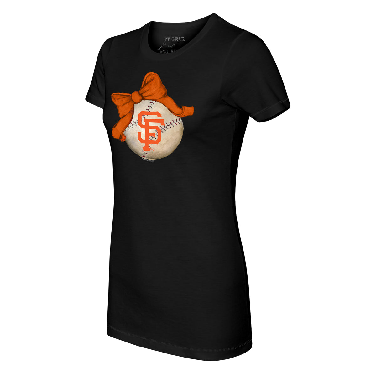 San Francisco Giants Baseball Tie Tee Shirt Women's Small / Black